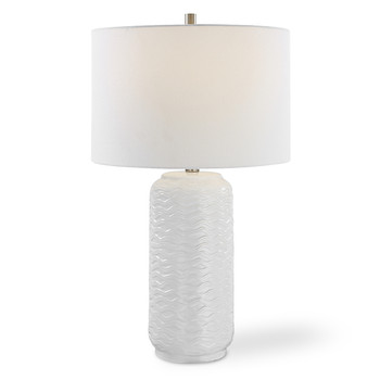 StudioLX Table Lamp All White Ceramic Base