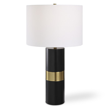 StudioLX Table Lamp Black Metal Body With Gold Accents