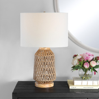 StudioLX Table Lamp Loosely Woven Natural Shade Of Rope