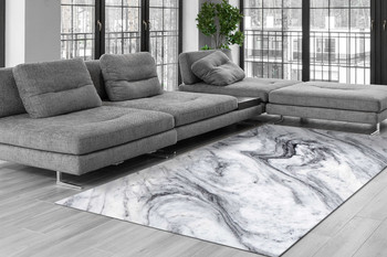 Dynamic Rhythm Machine-made 6420 Grey/ivory/charcoal Area Rugs