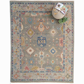 Capel Elan Pewter Denim 1220_340 Hand Knotted Rugs