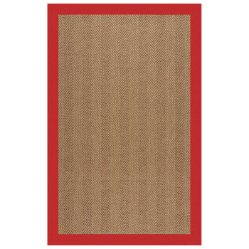 Capel Zelda-Herringbone Canvas Jockey Red 2091_527 Indoor/outdoor Bordered