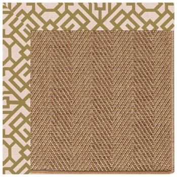 Capel Zelda-Herringbone Lattice Pesto 2091_276 Indoor/outdoor Bordered