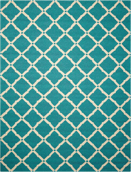 Nourison Portico POR01 Aqua Area Rugs