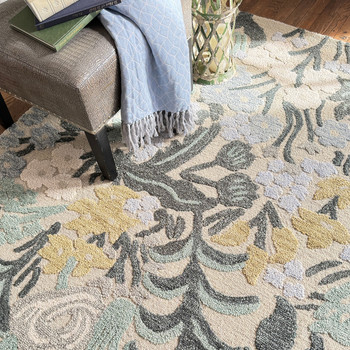 Capel Shakta-Fiori Verde 2574_220 Hand Tufted Rugs