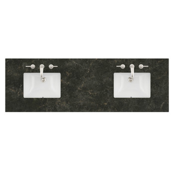 72" Double Top, 3CM Phantome Eclos w/ Sink