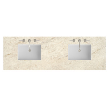 72" Double Top, 3CM Tajnar Eclos w/ Sink