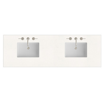 72" Double Top, 3 CM White Zeus Silestone w/ Sink