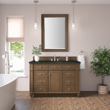 Bristol 48" Single Vanity, Saddle Brown, w/ 3 CM Phantome Eclos Top