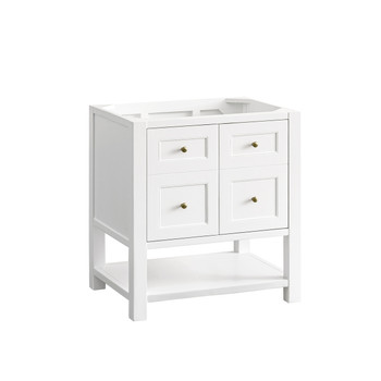 Breckenridge 30" Single Vanity, Bright White w/ 3 CM Lime Delight Top