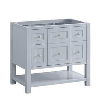 Breckenridge 36" Single Vanity, Serenity Blue, w/ 3 CM Eternal Jasmine Pearl Quartz Top
