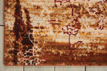 Nourison Rhapsody RH006 Gold/garnet Area Rugs