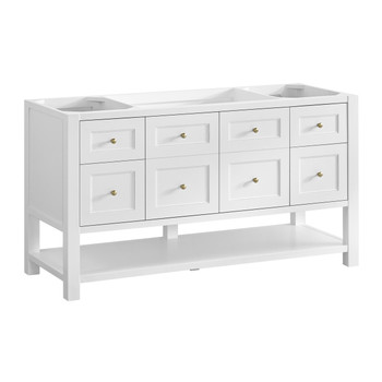 Breckenridge 60" Single Vanity, Bright White, w/ 3 CM Lime Delight Quartz Top