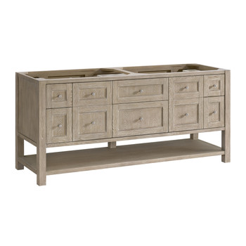 Breckenridge 72" Double Vanity, Whitewashed Oak, w/ 3 CM Phantome Eclos Top