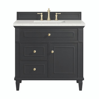 Lorelai 36" Single Vanity, Black Onyx w/ 3 CM Lime Delight Silestone Top