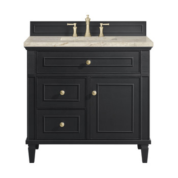 Lorelai 36" Single Vanity, Black Onyx, w/ 3 CM Tajnar Eclos Top