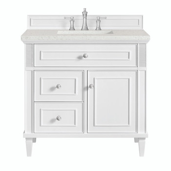 Lorelai 36" Single Vanity, Bright White w/ 3 CM Lime Delight Silestone Top