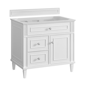 Lorelai 36" Single Vanity, Bright White w/ 3 CM Lime Delight Silestone Top