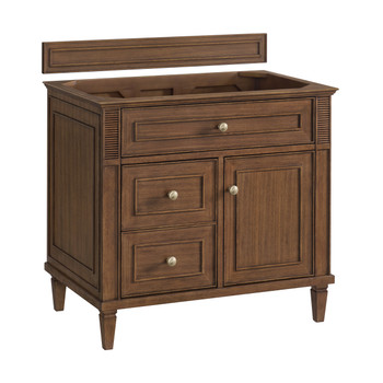 Lorelai 36" Single Vanity, Mid-Century Walnut, w/ 3 CM Tajnar Eclos Top