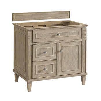 Lorelai 36" Single Vanity, Whitewashed Oak, w/ 3 CM Tajnar Eclos Top