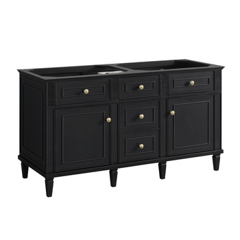 Lorelai 60" Double Vanity, Black Onyx w/ 3 CM White Zeus Silestone Top