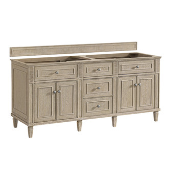 Lorelai 72" Double Vanity, Whitewashed Oak w/ 3 CM Eternal Marfil Silestone Top
