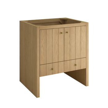Hudson 30" Single Vanity, Light Natural Oak w/ 3 CM Lime Delight Silestone Top
