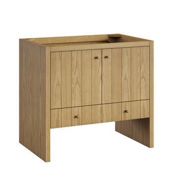 Hudson 36" Single Vanity, Light Natural Oak w/ 3 CM Ethereal Noctis Top