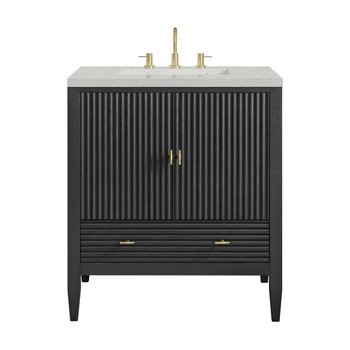 Myrrin 30" Single Vanity, Carbon Oak w/ 3 CM Lime Delight Silestone Top