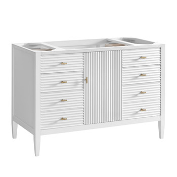 Myrrin 48" Single Vanity, Bright White w/ 3 CM Lime Delight Silestone Top