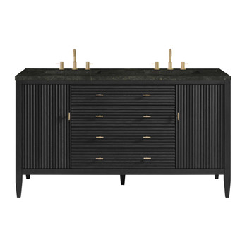 Myrrin 60" Double Vanity, Carbon Oak, w/ 3 CM Phantome Eclos Top