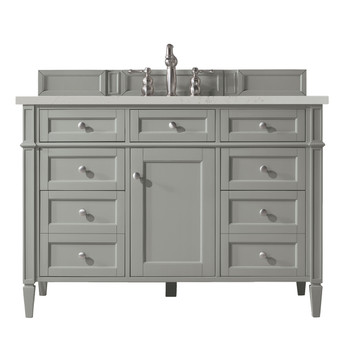 Brittany 48" Single Vanity, Urban Gray, w/ 3 CM Siberian Silestone Top