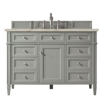 Brittany 48" Single Vanity, Urban Gray, w/ 3 CM Tajnar Eclos Top