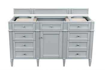 Brittany 60" Single Vanity, Urban Gray, w/ 3 CM Siberian Silestone Top