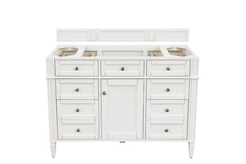 Brittany 48" Single Vanity in Bright White, w/ 3 CM Tajnar Eclos Top