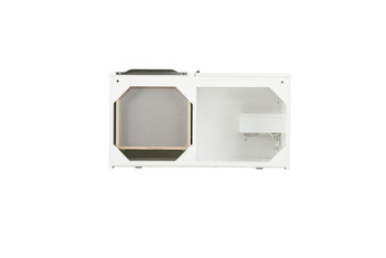 Columbia 36" Single Wall Mount Vanity Cabinet, Glossy White, Brushed Nickel