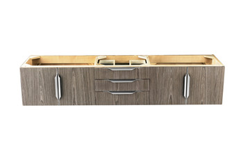 Columbia 72" Vanity Cabinet, Ash Gray, No Hardware