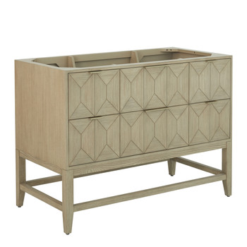 Emmeline 48" Single Vanity, Pebble Oak w/ 3 CM Eternal Jasmine Pearl Silestone Top