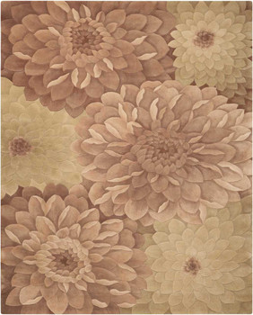 Nourison Tropics TS11 Taupe/green Area Rugs