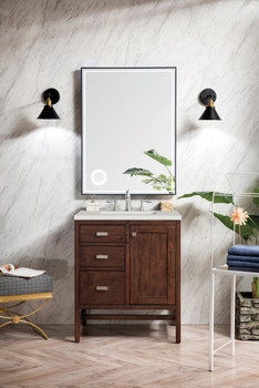 Addison 30" Single Vanity, Mid-Century Acacia w/ 3 CM Lime Delight Silestone Top