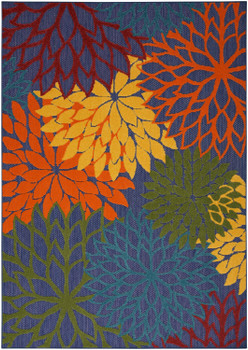 Nourison Aloha ALH05 Navy Multicolor Area Rugs
