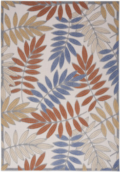 Nourison Aloha ALH18 Blue Mocha Area Rugs