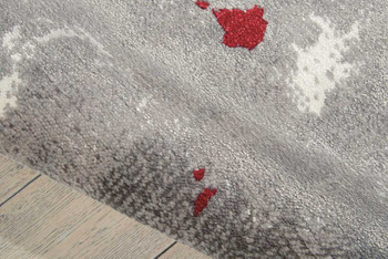 Nourison Twilight TWI21 Grey/red Area Rugs