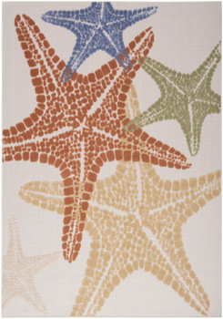 Nourison Aloha ALH28 Ivory Multicolor Area Rugs