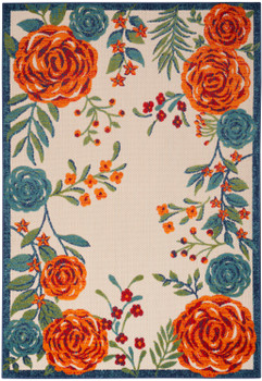 Nourison Aloha ALH32 Ivory Multicolor Area Rugs