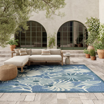 Nourison Aloha ALH33 Blue Area Rugs