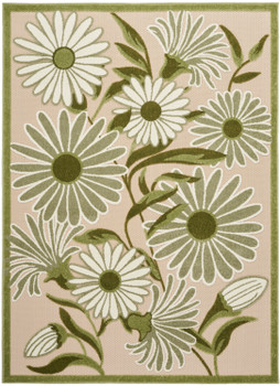 Nourison Aloha ALH33 Ivory Green Area Rugs