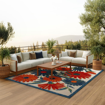Nourison Aloha ALH33 Ivory Multicolor Area Rugs