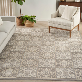 Nourison Aloha ALH34 Ivory Grey Area Rugs