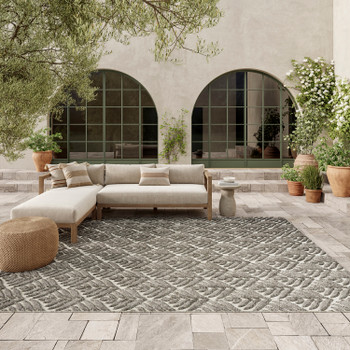 Nourison Aloha ALH35 Charcoal Area Rugs